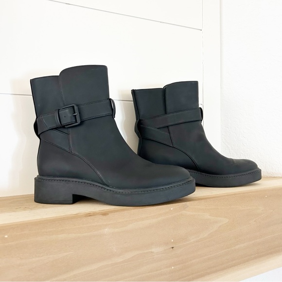 New Vince Kaelyn Leather Moto Boots - Picture 3 of 6